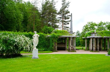 Catherine Park 'ın özel bahçesi, Tsarskoe Selo (Puşkin), Saint Petersburg, Rusya