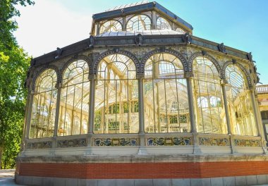 Crystal palace retiro park, madrid, İspanya