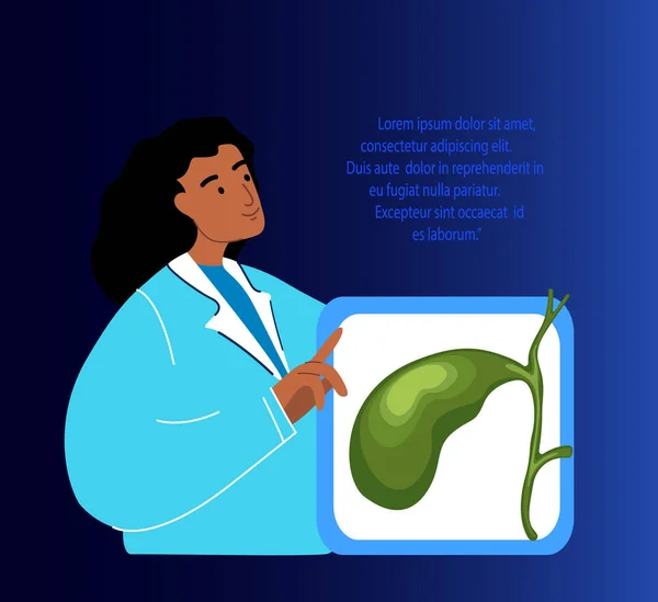 Médecins Gastro Entérologues Femme Guérir Recherche Vésicule Biliaire System Analyze — Photo