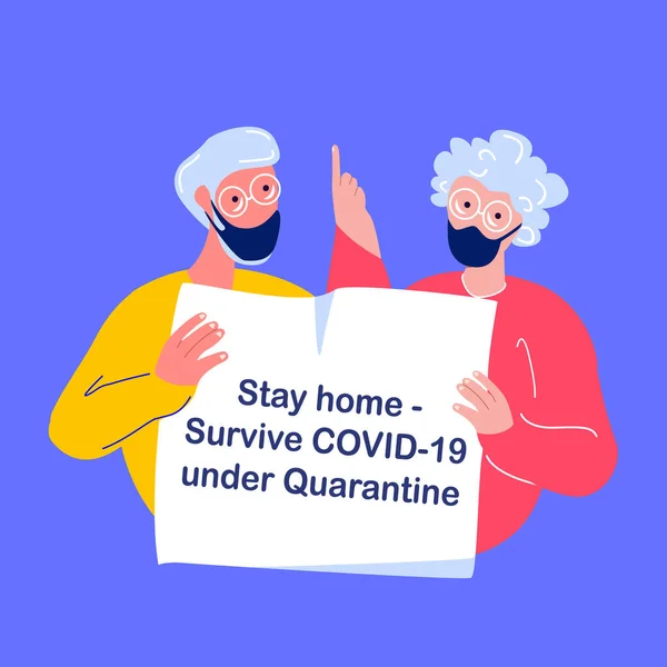 Coronavirus Epidemic Warning Novel Covid 2019 Old Grandparent Aged Pensioner — Stockfoto