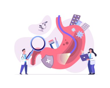 Gastroenterolog Ekibi Mide Acısını Araştırma, İyileştirme. Gastroskopi. Gastrik Kateter. Abdominal Klinik Danışmanlık. Tıbbi Hastane. Dijital Servis, Tedavi.