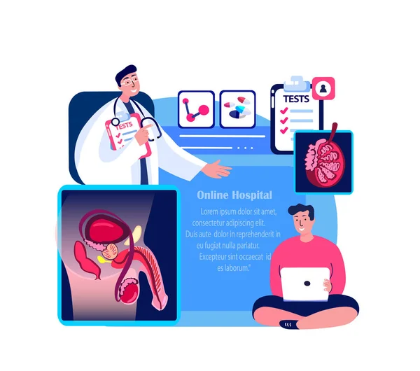 Urologista Online Médico Andrologista Consultado Paciente Reprodutor Masculino Verificação Diagnósticos — Fotografia de Stock