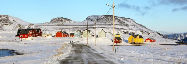 Pequena Aldeia Condado Finmark Noruega — Fotografia de Stock