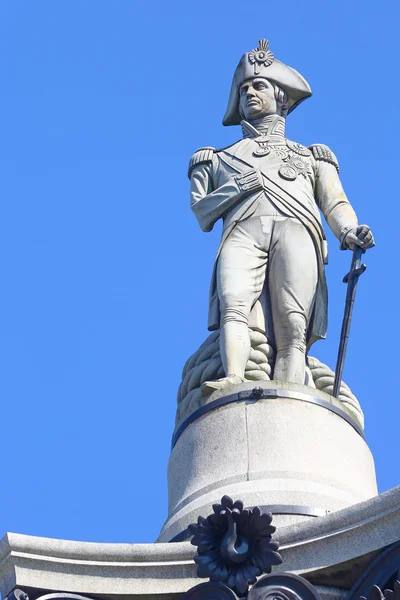 Posąg Horatio Nelson na Trafalgar Square, Londyn — Zdjęcie stockowe