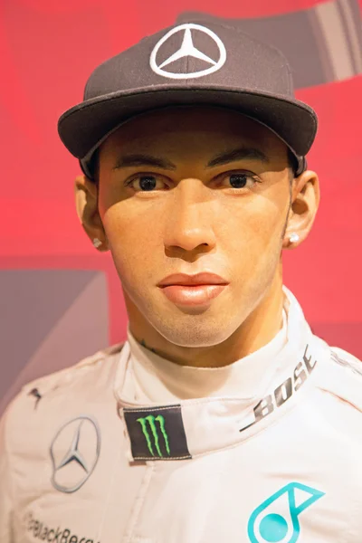 Lewis Hamilton in Madame Tussauds van Londen — Stockfoto