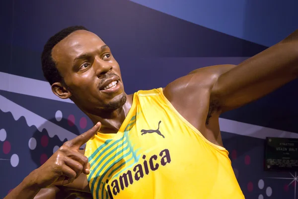 Usain Bolt in Madame Tussauds van Londen — Stockfoto