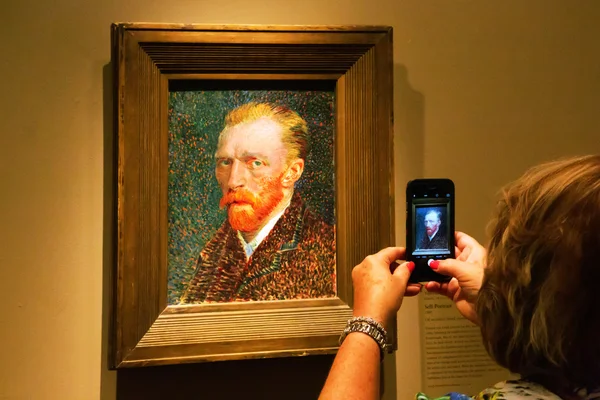 Autoportrét z Van Gogha v Art Institute of Chicago — Stock fotografie