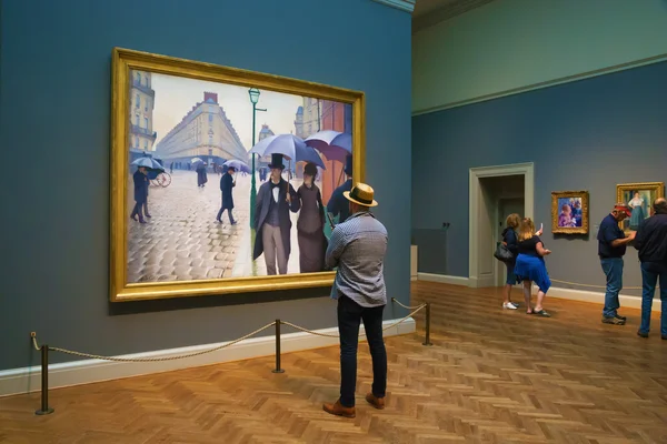 Pintura de Gustave Callebotte en el Instituto de Arte de Chicago — Foto de Stock