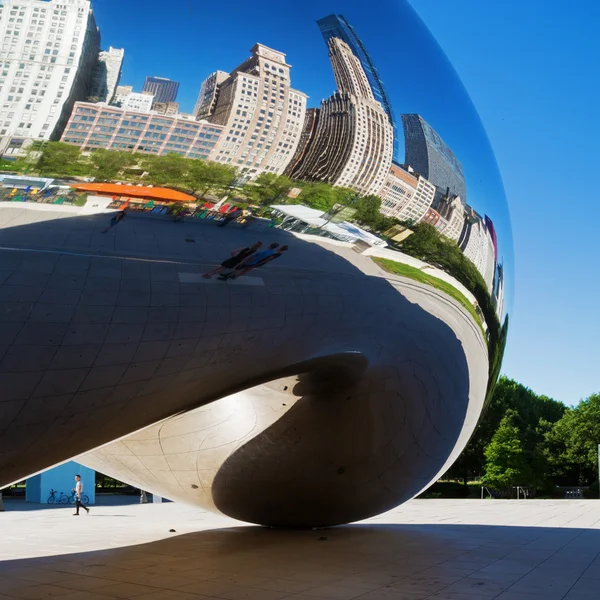 Chicago Illinois Usa Juni 2016 Quadratisches Bild Eines Wolkentores Chicago lizenzfreie Stockbilder