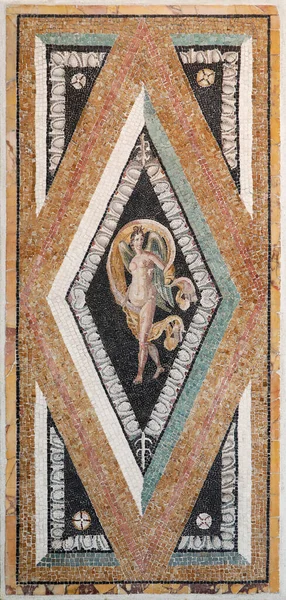 Élégante Mosaïque Romaine Antique Dans Musée Archéologique Rome — Photo