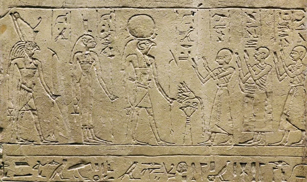 Bild Der Alten Ägyptischen Götter Stein Gemeißelt — Stockfoto
