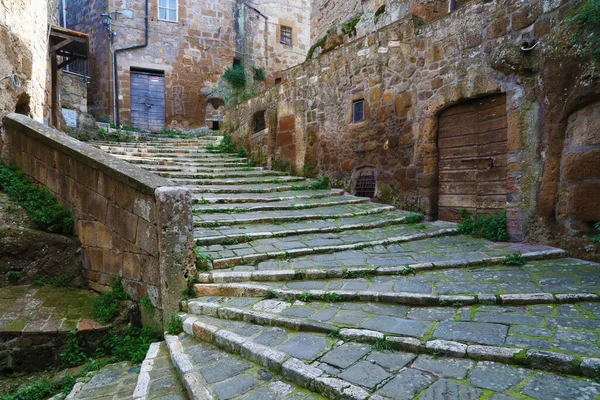 Ancient Uphill Road Pitigliano Italy — Stock fotografie