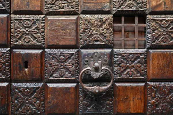 Detalhe Antiga Porta Madeira Veneza Itália — Fotografia de Stock