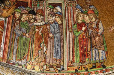 Ancient mosaic out of San Marco Cathedral in Venice