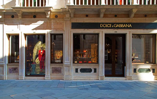Венеція Італія Червня 2021 Року Вікна Dolce Gabbana Венеції Італія — стокове фото