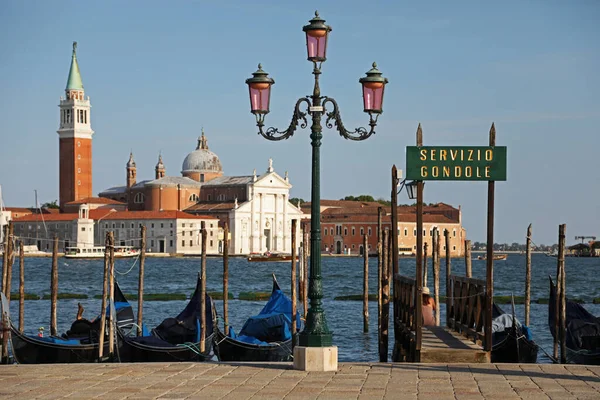 Gondole Piazza San Marco Venezia — Foto Stock