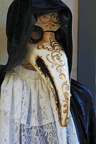 Maschera Veneziana Che Rappresenta Morte Nella Tradizione Popolare — Foto Stock