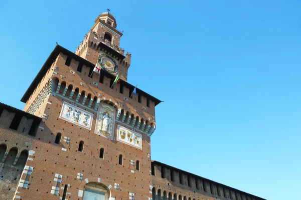 Torre principal de Castello Sforzesco — Foto de Stock