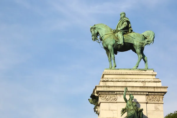 Pomnik Giuseppe Garibaldi w Mediolanie, Włochy — Zdjęcie stockowe