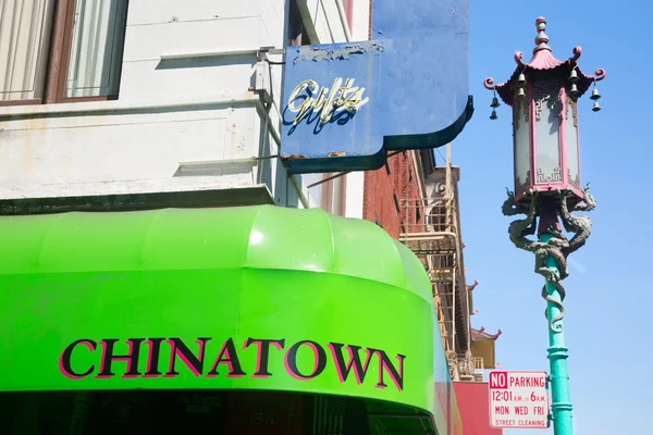 Chinatown schild in san francisco — Stockfoto