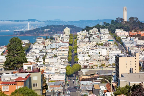 在 San Francisco 电报山 — 图库照片