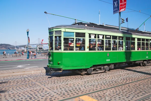 电车从米兰在 San Francisco — 图库照片