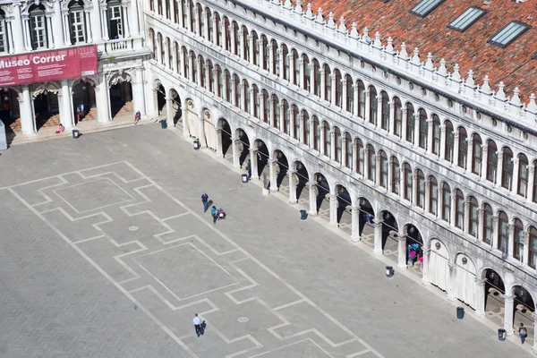 De St.Mark plein van bovenaf — Stockfoto