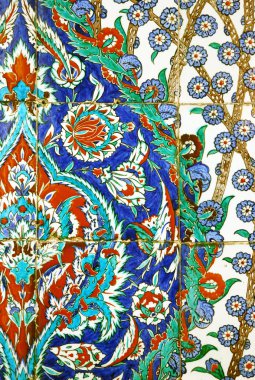 Ayrıntı handpainted döşeme Topkapı Sarayı