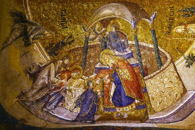 Eski kilise İstanbul 'un Bizans Mozaik