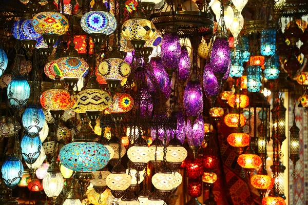 Turkish lights in Grand Bazaar — Stock Photo, Image