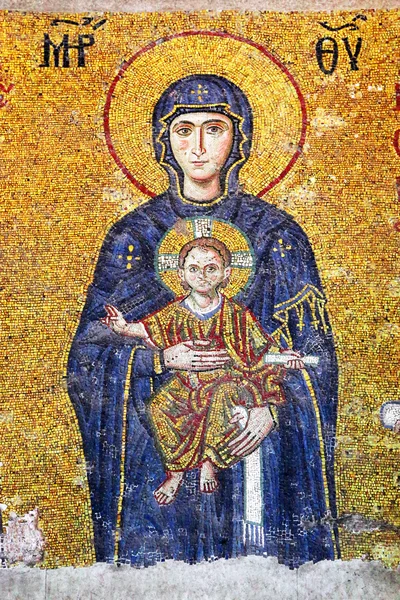 Ayasofya'nın Meryem'in Bizans Mozaik — Stok fotoğraf