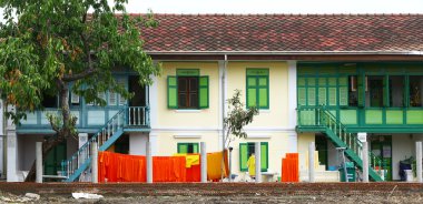 Budist rahipler Bangkok evleri