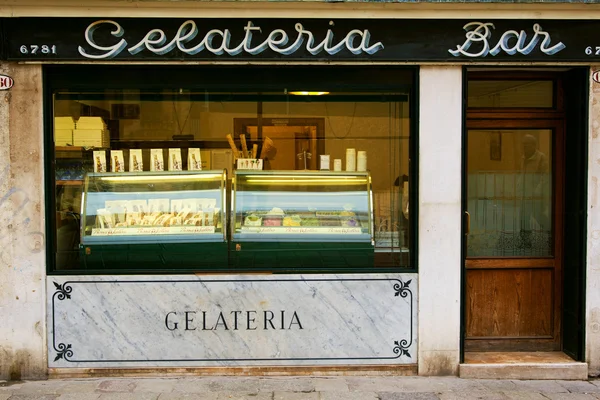 Loja de sorvete em Veneza — Fotografia de Stock