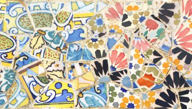 Renkli kırık fayans patchwork