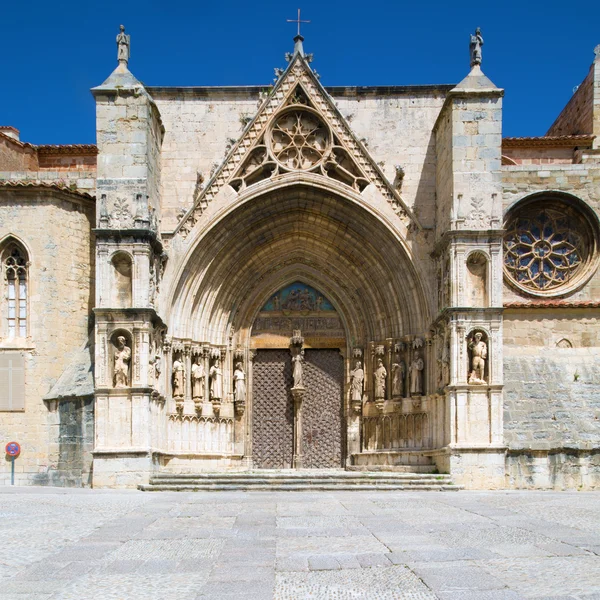 Facciata della ghotica cattedrale di Morella — Foto Stock