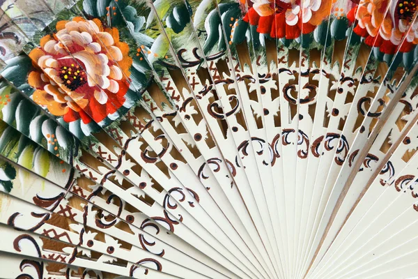 Multicolored patterned spanish fan — Stock Photo, Image