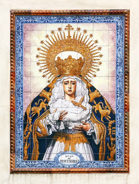 Meryem Ana azulejos boyalı — Stok fotoğraf