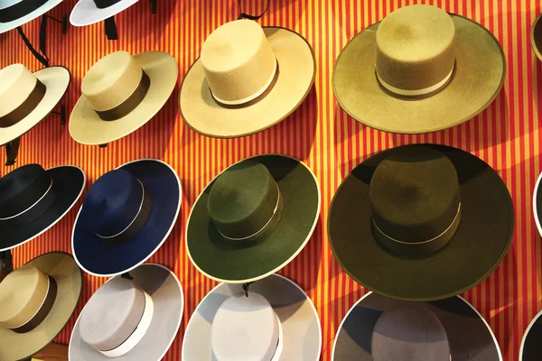 Traditional spanish hats for sale — Stock Photo, Image