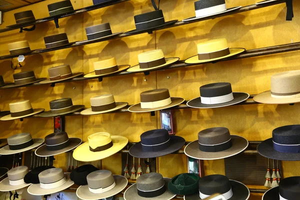 Traditional spanish hats for sale — Stock Photo, Image