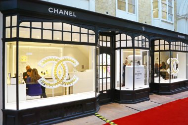Black facade of Chanel store