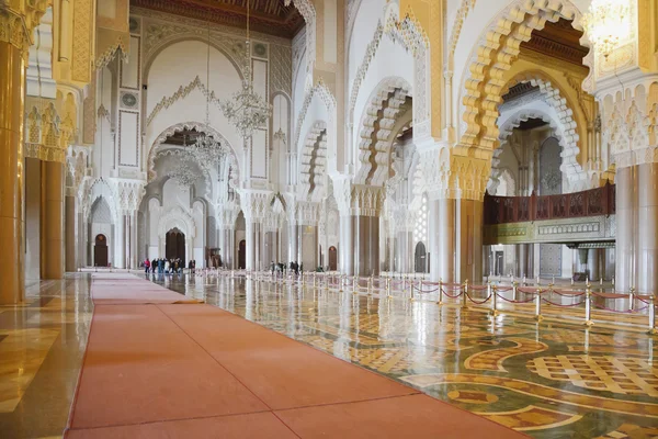 Vista interna de la mezquita Hassan II — Foto de Stock