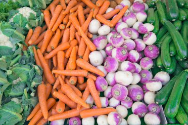 Pitoresk çeşitli sebze sayaçta