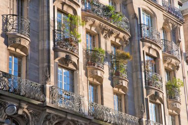 Art nouveau building in Paris clipart