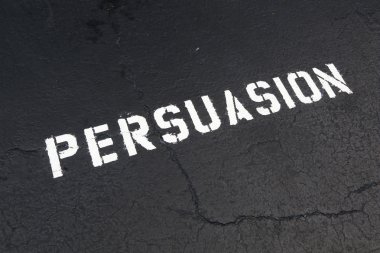 Asfalt üzerinde ikna yazıt