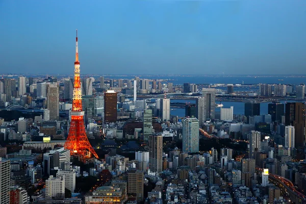 Ansicht von oben Stadtbild von Tokio — Stockfoto