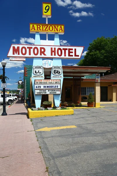 Barevné motorové motelu znamení — Stock fotografie