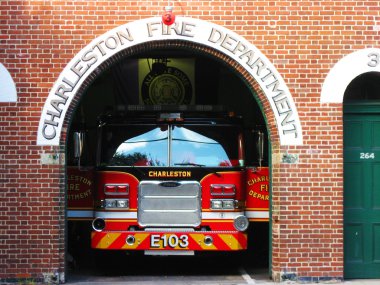 Fire department in Charleston, South Carolina clipart