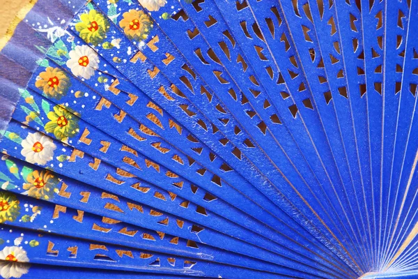 Blue spanish fan — Stock Photo, Image