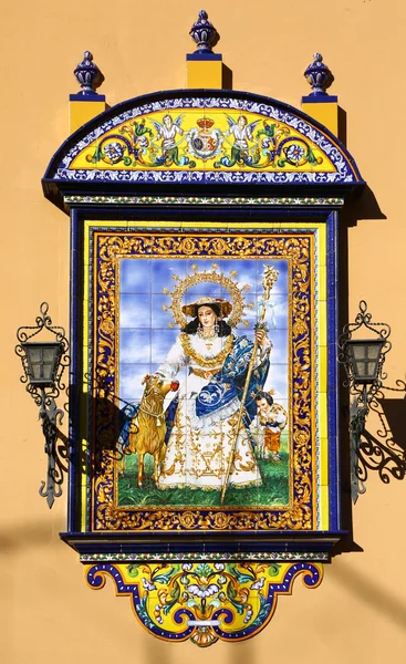 Jungfru Maria målade på azulejos — Stockfoto