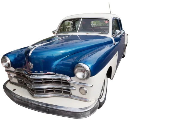 Vintage μπλε αυτοκίνητο — Φωτογραφία Αρχείου